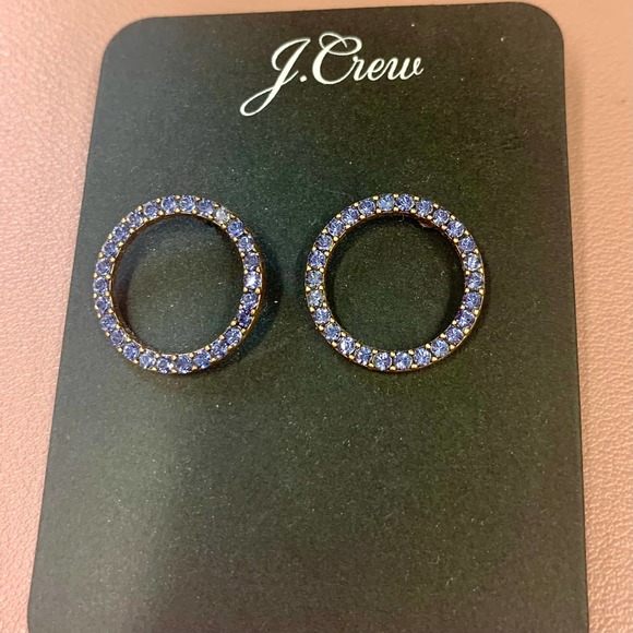 J. Crew Pavé Circle Earrings - Picture 3 of 4